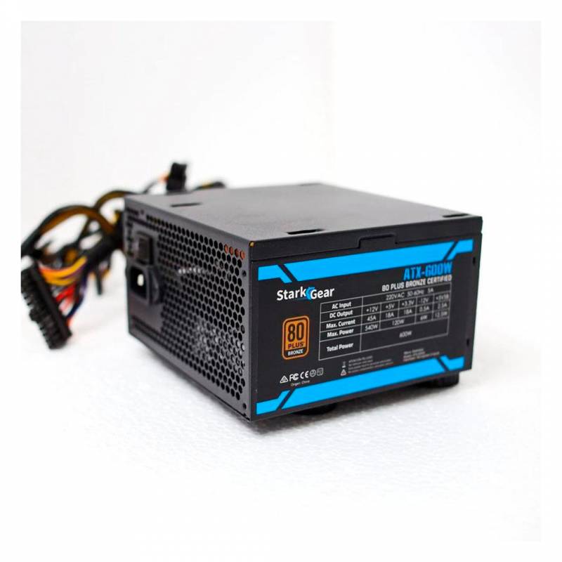 Fuente De Alimentación Starkgear 600W Reales 80 Plus Bronze