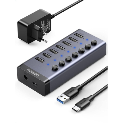 Hub Usb 3.0 90307 Ugreen 7 Puertos Con Interruptores