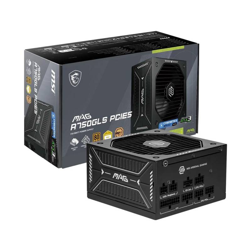 Fuente De Alimentaciã³N Mag A750Gls 750W Msi 80 Plus Gold