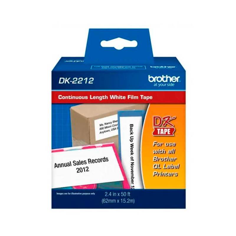 Etiqueta Brother Dk2212 Rollo Continuo (Ancho 62 Mm Y Largo 15.24 Mt)