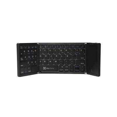 Teclado Plegable Klip Xtreme Flexplit Kck-650S-Bk, Bluetooth 5.0, Con Panel Tã¡Ctil, Espaã±Ol, Negro.