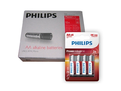 Pack De 12 Blister De Pilas Alcalinas Philips Aaa X 4 Unidades