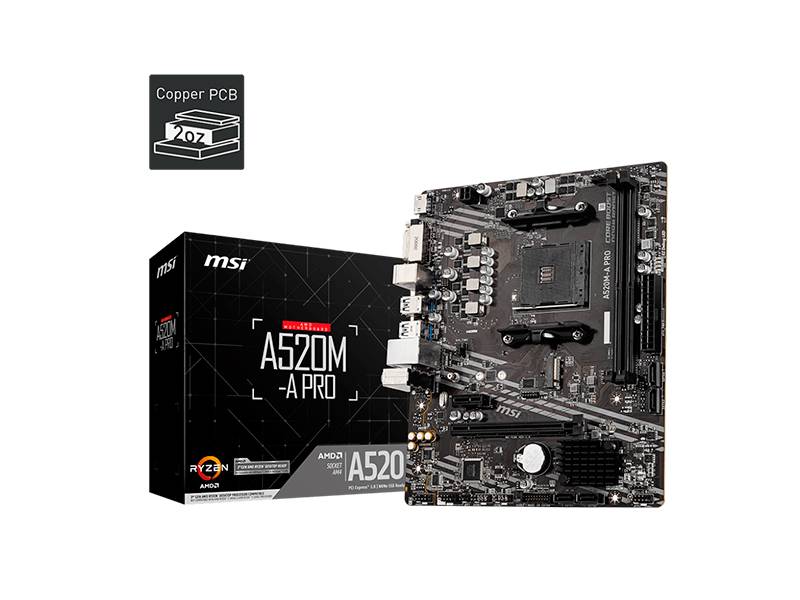 Motherboard Msi A520M-A Pro Bulk