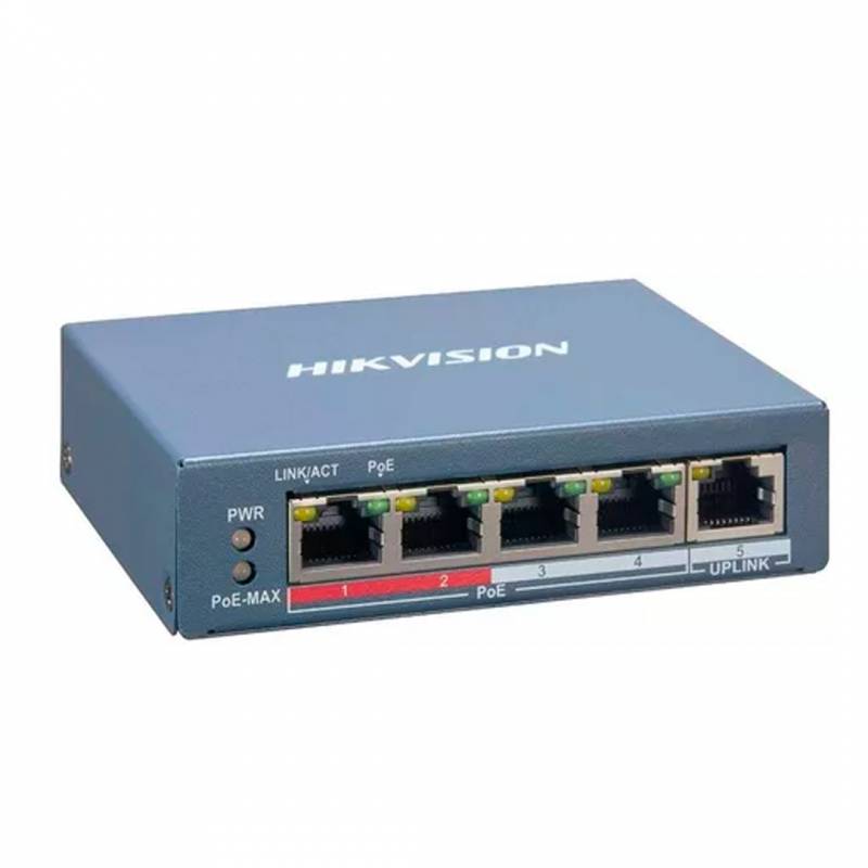 Switch Hikvision 4 Puertos Fast Ethernet Smart Poe.
