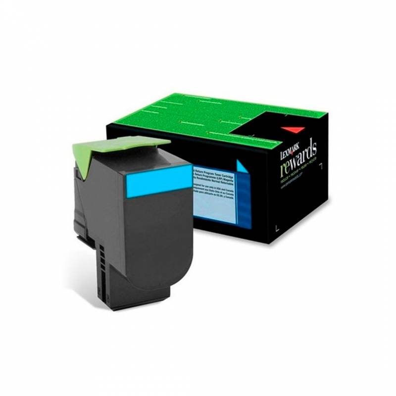 Toner Original Lexmark 78C40C0 Cyan. Rendimiento 1.400 Copias. Bajo Rendimiento.