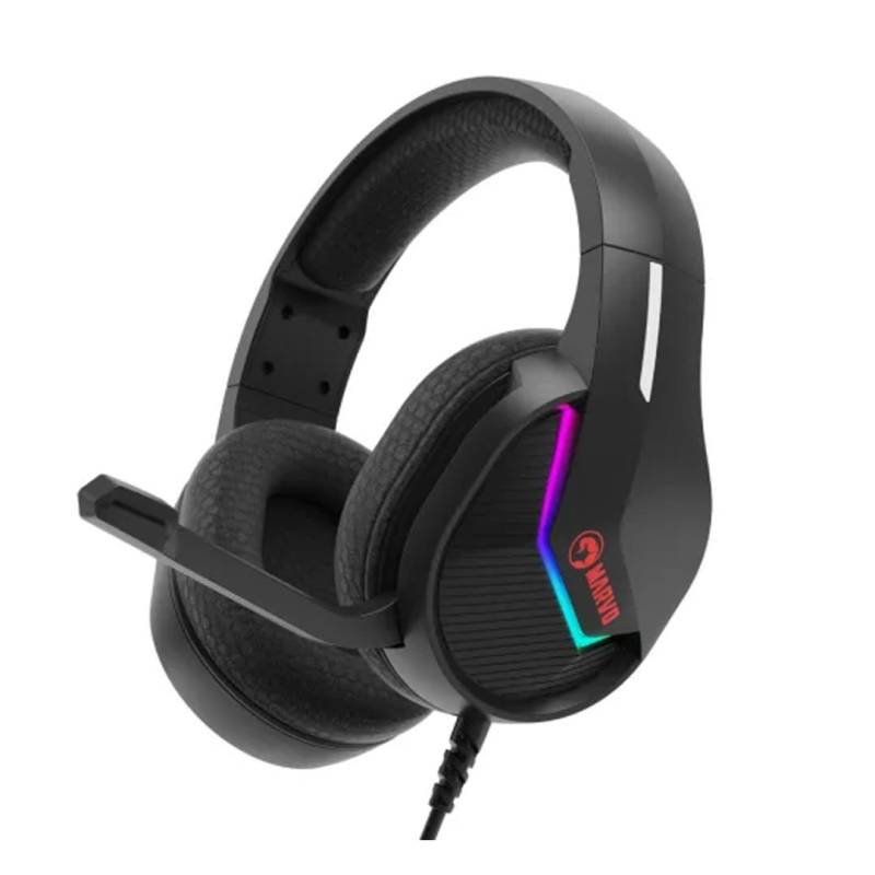 Auricular H8618 H8618Bk Marvo Tactic Rgb Negro.