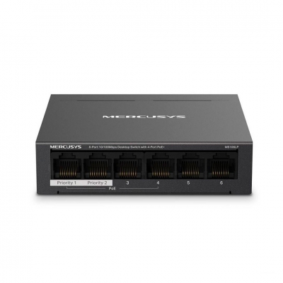 Switch Mercusys 6 Puertos Rj45 10/100 (4 Poe )