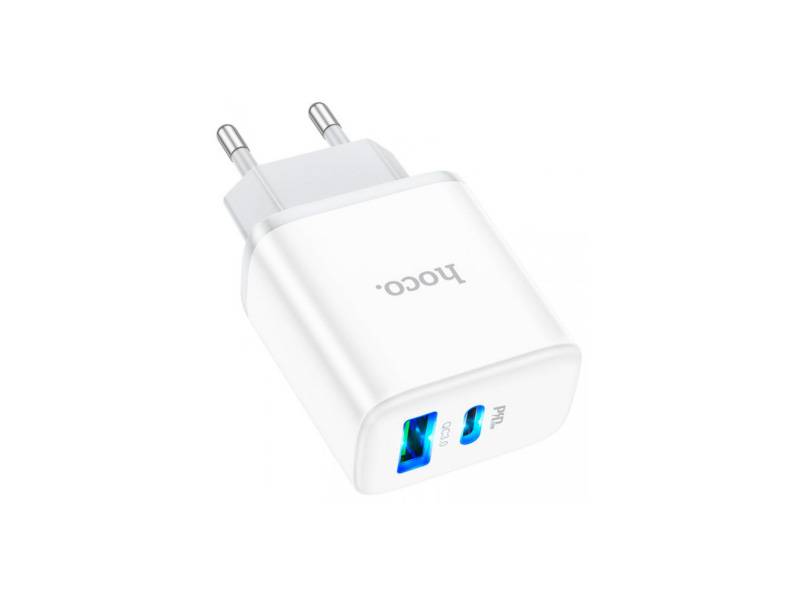 Cargador De Pared C105A 1 Usb-C/Usb-A Qc3.0 Eu 20W Blanco.