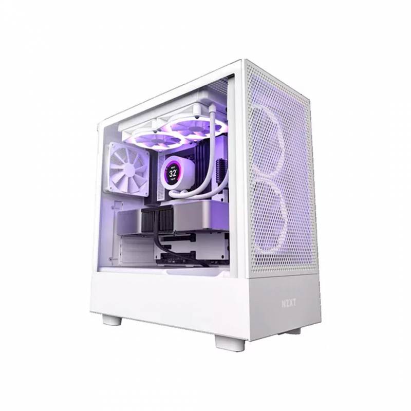 Gabinete Gamer Nzxt H Series H5 Flow Blanco.