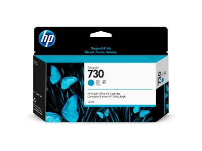 Cartucho De Tinta Original Hp 730 Cyan De 300Ml. P2V68A