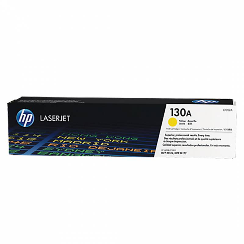 Toner Original Hp Cf352A (130A) Amarillo. Rendimiento 1.000 Copias.