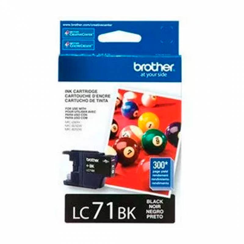 Cartucho De Tinta Brother Original Negro. Lc71Bk