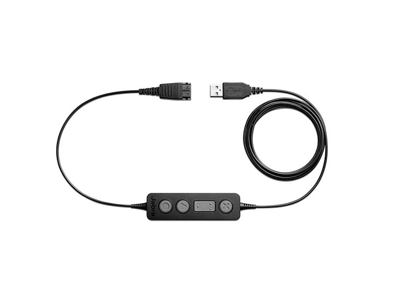 Adaptador Jabra Para Auriculares Qd-Ubs M Link Con Control De Volumen Y Mute