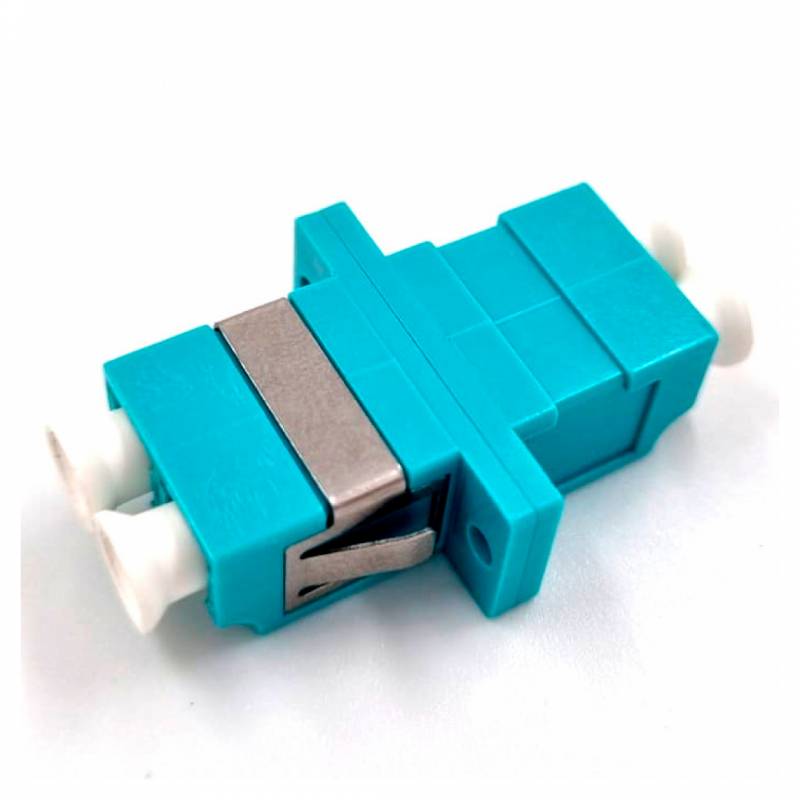 Adaptador Para Patchcord Fibra Óptica F/O Dúplex Lc/Lc - Verde Aqua
