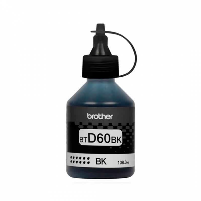 Botella De Tinta Brother Original Negro. Bt-D60Bk