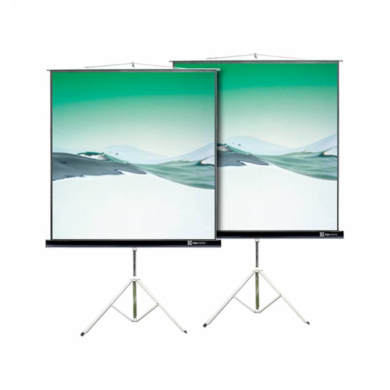 Pantalla De Proyección Klip Xtreme Kps-104 C/Tripode De 120 - Ratio 4:3 Blanco Mate - Blanco Kps-104