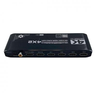 Splitter Hdmi 4 Ent / 2 Sal / Arc V.2.0B 4K 60 Hz Edid C/ Control / Vf-Matrix (Vf-Hdmi2B42)