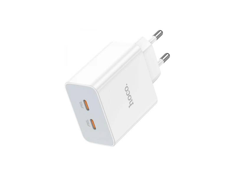 Cargador De Pared Hoco C108A Leader 2 Usb-C Eu Qc3.0 35W Blanco.