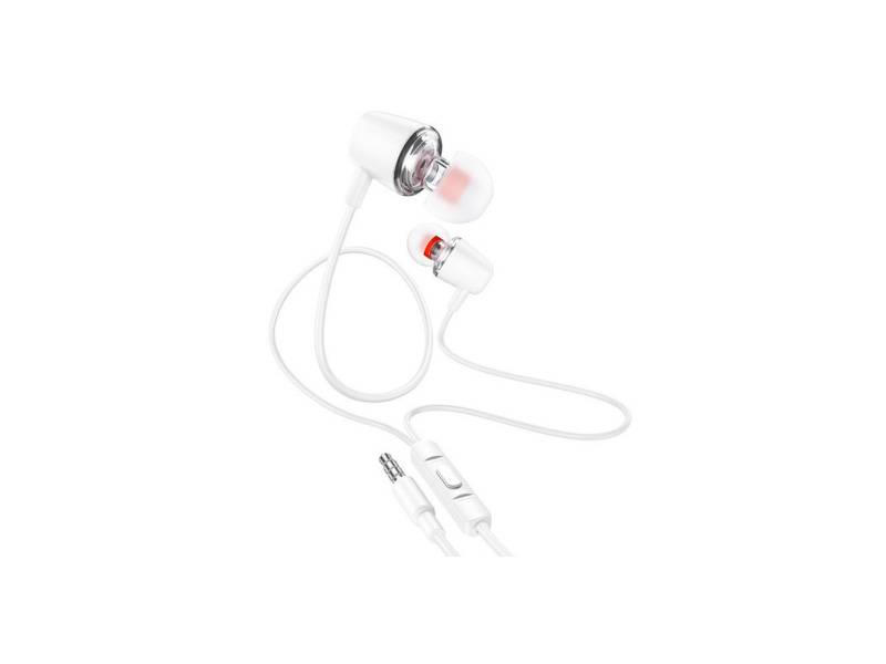 Auriculares Hoco M107 Discoverer 3.5Mm C/Mic Blanco.