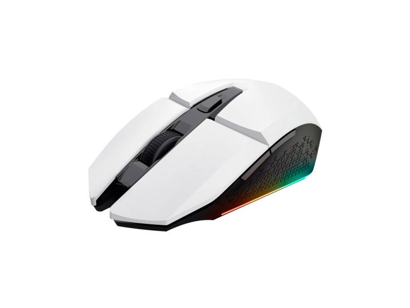Mouse Trust Gaming Gxt 110W Felox Inalã¡Mbrico 4800 Dpi Led Blanco