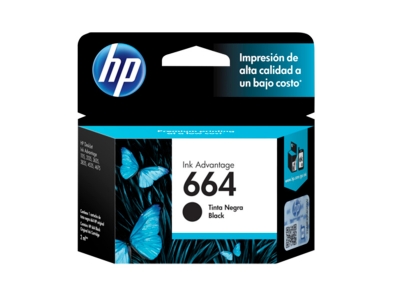 Cartucho De Tinta Original Hp F6V29Al (664) Negro. Rendimiento 120 Copias.
