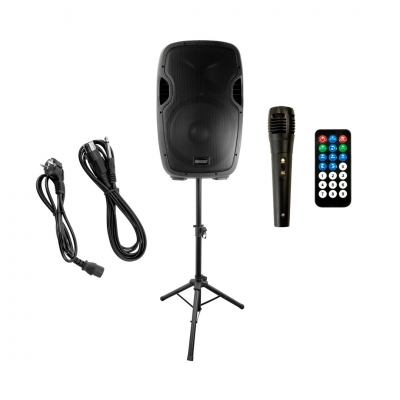 Caja Activa Lexsen Sonic15A Bt 200W Con Soporte Y Micrófono Cableado - Tamaño 15