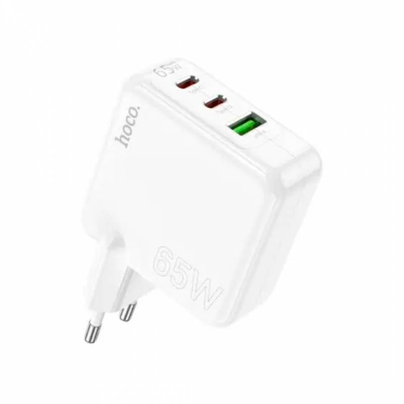 Cargador Hoco C115A  65W Con 1 Entrada Usb-A Y 2 Entradas Usb-C