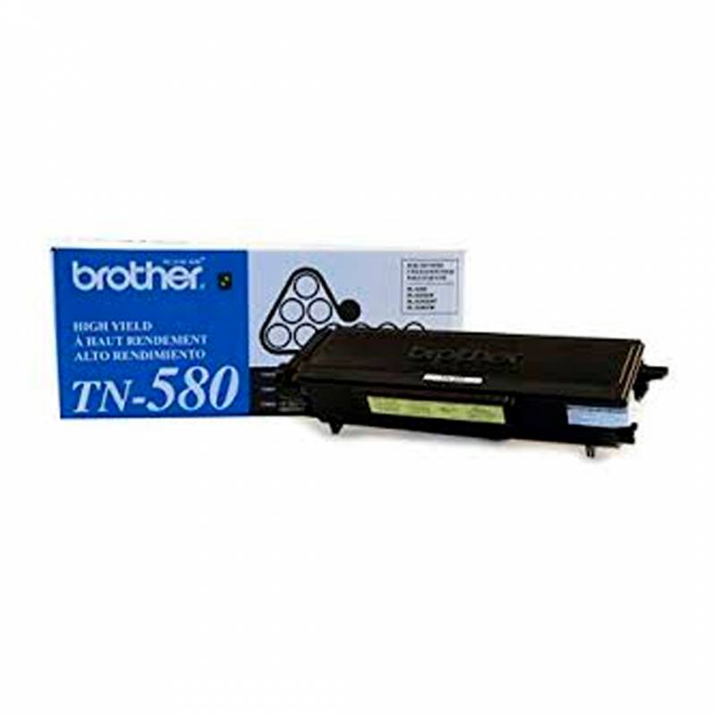 Toner Brother Original Tn580 Negro. Rendimiento 7.000 Copias.