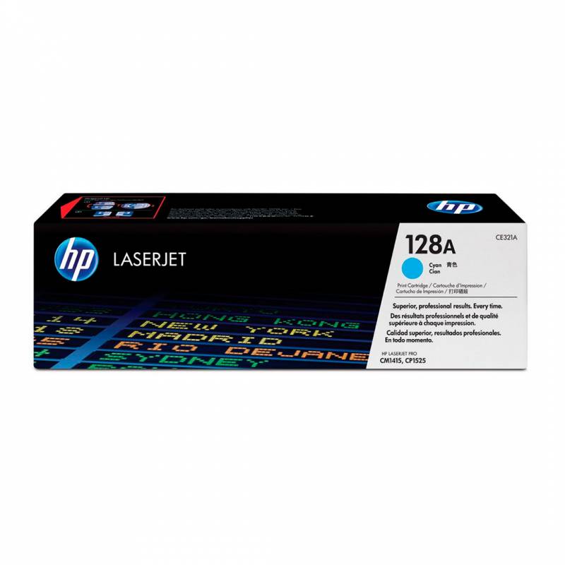 Toner Original Hp Ce321A (128A) Cyan. Rendimiento 1.300 Copias.