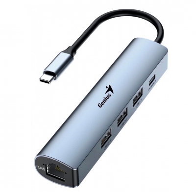 Hub Genius Usb-C A Usb-A, Usb-C Y Hdmi Uh-500