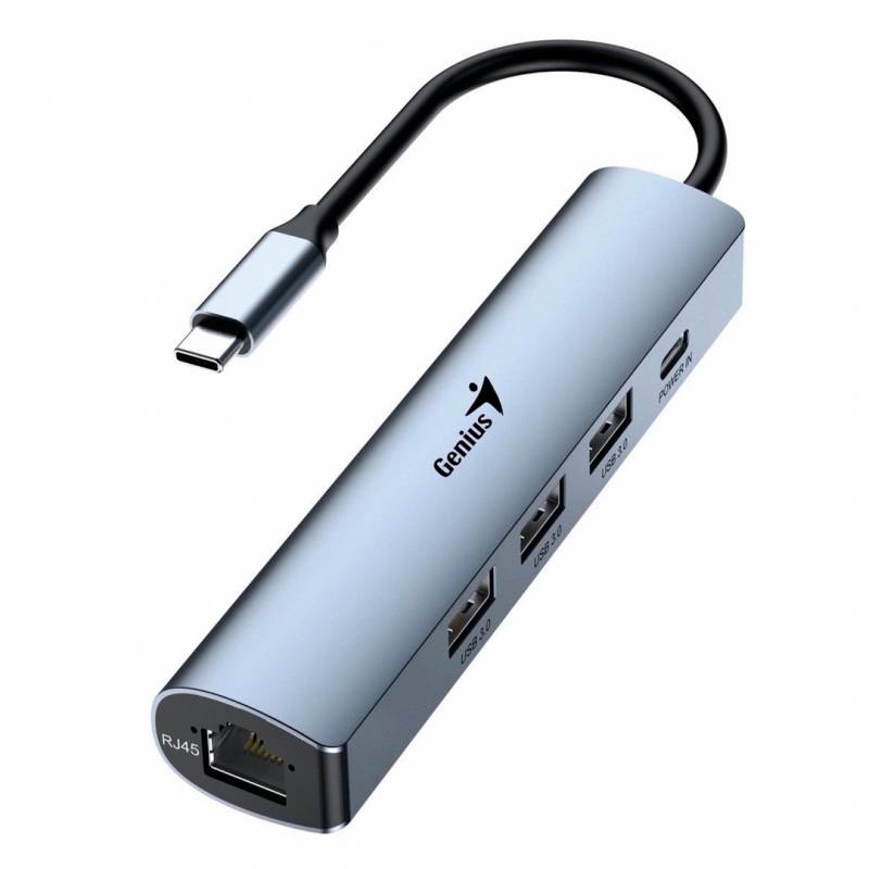 Hub Genius Usb-C A Usb-A, Usb-C Y Hdmi Uh-500