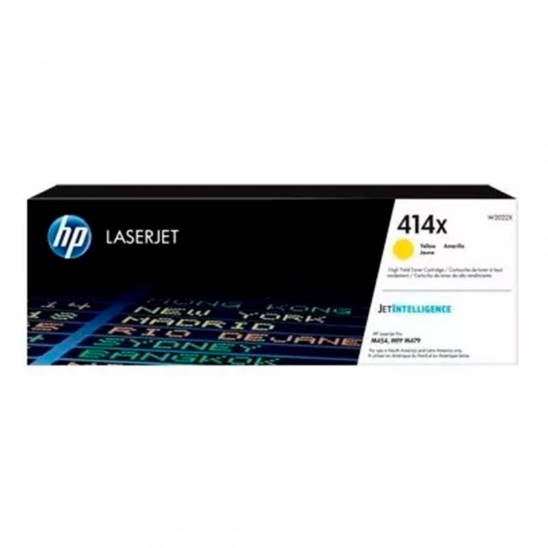 Toner Original Hp W2022X (414X) Amarillo. Rendimiento 6.000 Copias.
