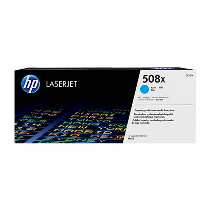 Toner Original Hp Cf361X (508X) Cyan. Rendimiento 9.500 Copias.