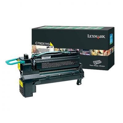 Toner Original Lexmark C792X1Yg Amarillo. Rendimiento 20.000 Copias.