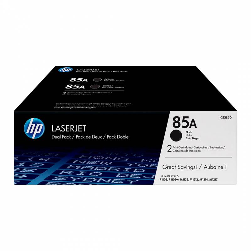Toner Original Hp Ce285Ad Negro - Dual Pack. Rendimiento 1600 Copias.