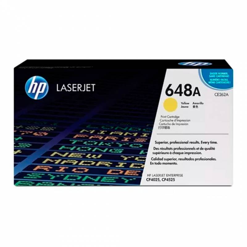 Toner Original Hp Ce262A Amarillo. Rendimiento 11.000 Copias.