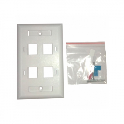 Nexconec-Frente Blanco De 4 Puertos Kj Us