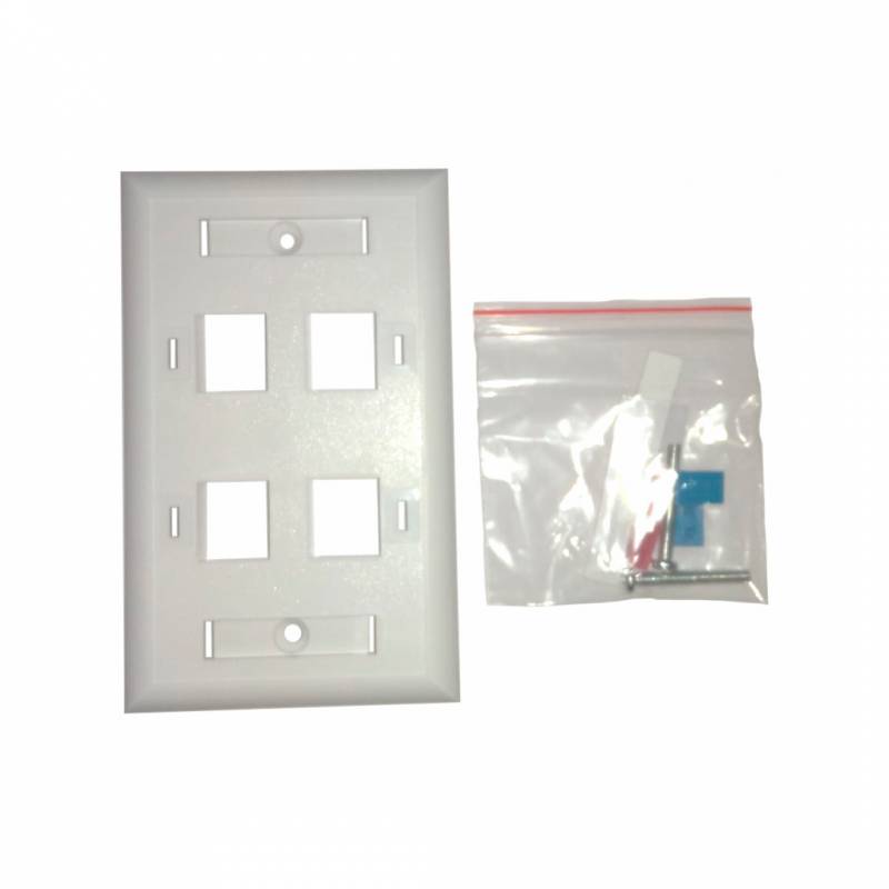 Nexconec-Frente Blanco De 4 Puertos Kj Us