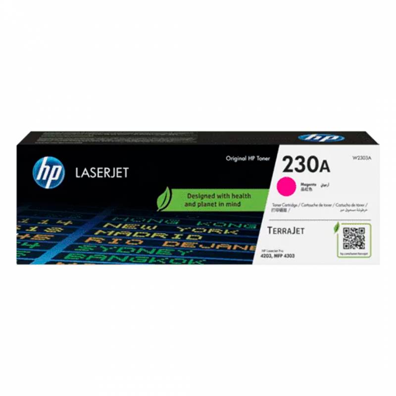Toner Original Hp W2303A (230A) Magenta. Rendimiento 1.800 Copias.