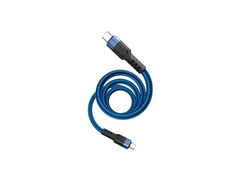 Cable Hoco U110 Usb-C A Usb-C Azul 1.2M