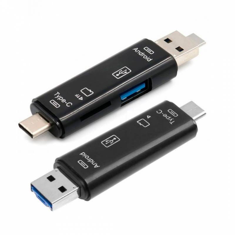Lector De Tarjetas Tipo C 3.1 A Usb 2.0 Micro Usb / Sd Tarjeta Memoria Otg Usb-C T02057