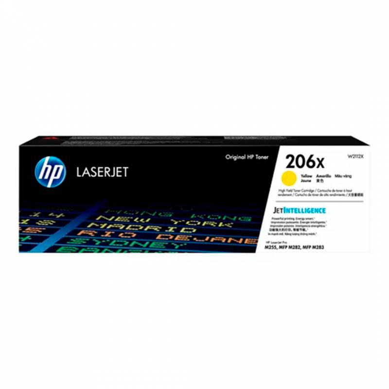 Toner Original Hp W2112X (206X) Amarillo. Rendimiento 2.450 Copias.