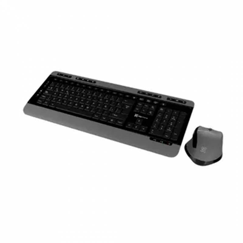 Combo Teclado Y Mouse Klip Xtreme Wireless Black And Gray.