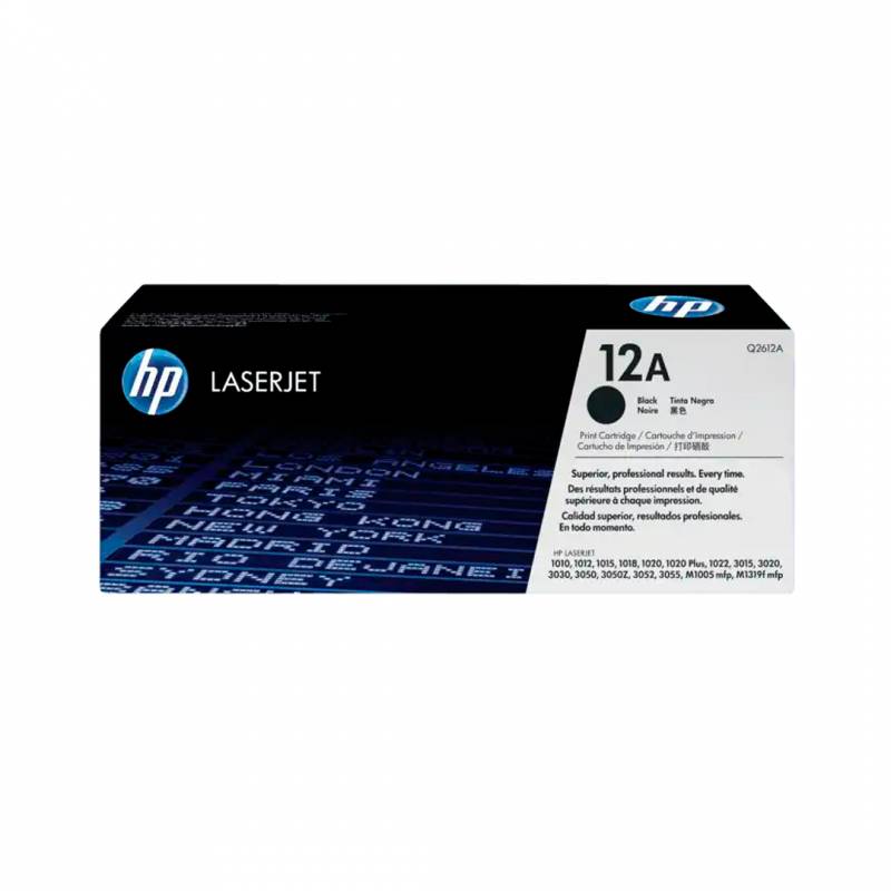Toner Original Hp Q2612A Negro. Rendimiento 2.000 Copias.