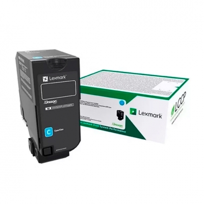 Toner Original Lexmark 74C4Hc0 Cyan. Rendimiento 12.000 Copias. Alto Rendimiento.