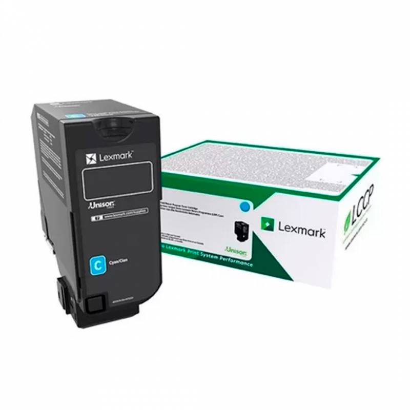 Toner Original Lexmark 74C4Hc0 Cyan. Rendimiento 12.000 Copias. Alto Rendimiento.