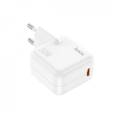Cargador Hoco C112A Advantage Usb-C 30W Blanco.