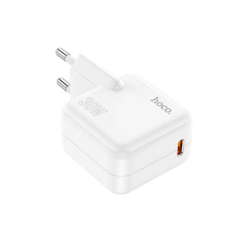 Cargador Hoco C112A Advantage Usb-C 30W Blanco.