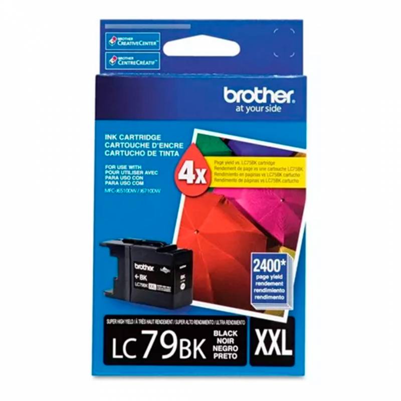 Cartucho De Tinta Brother Original Negro. Lc79Bk