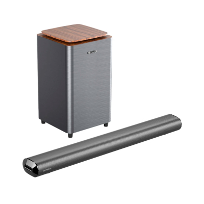 Barra De Sonido 2.1 Awsbh23Ww Aiwa Subwoofer Inalámbrico Negro